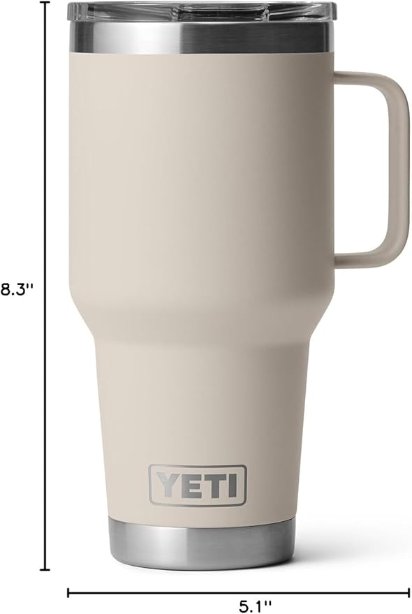 YETI Rambler 30 oz Travel Mug, Stainless Steel, Vacuum Insulated with Stronghold Lid