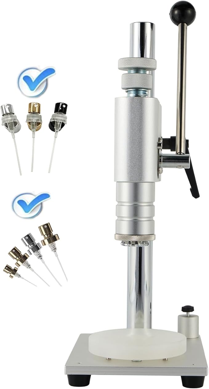 Yoolenatu Manual desktop perfume bottle crimping and capping tool machine, perfume bottle crimper,perfume bottle sealing machine (18 mm)
