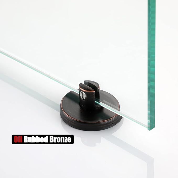 JQK Bathroom Glass Shelf Oil Rubbed Bronze, Tempered Glass Shower Storage 30 by 5 inches, 304 Stainless Steel ORB Wall Mount, TGS101L30-ORB