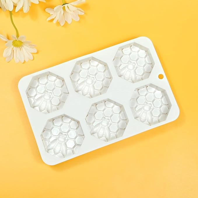 mostsom Honeycomb Molds Silicone Non-Stick Rabbit Cookie Mold Diy Rose Flower Chocolate Mould Used for Jelly, Candy,Biscuits (B_8.2x5.3x0.9 inch)