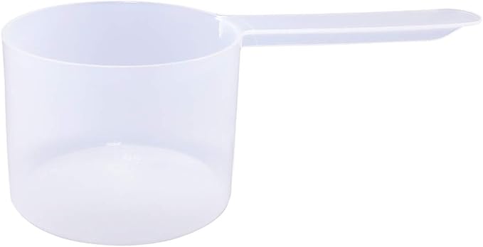 Plastic Measuring Scoop, 6 Tablespoon (90 cc | 3/8 Cup | 3 oz. | 90 mL) Long Handle Spoons for Powders, Granules, Coffee, Pet Food, Baking Supplies, Protein and Other Dry Goods, BPA Free (Set of 100)