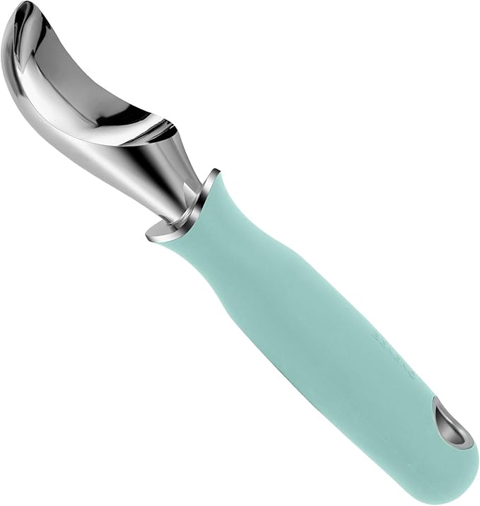 Beneno Heavy Duty Ice Cream Scoop - Upgraded Anti-Fracture Design, Comfortable Grip Long Handle, Effortless Scooping & Dishwasher Safe, Mint