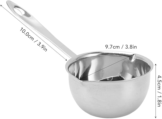 Stainless Steel Mini Saucepan, 150ml - Flat Induction Bottom Warmer Hot Pot