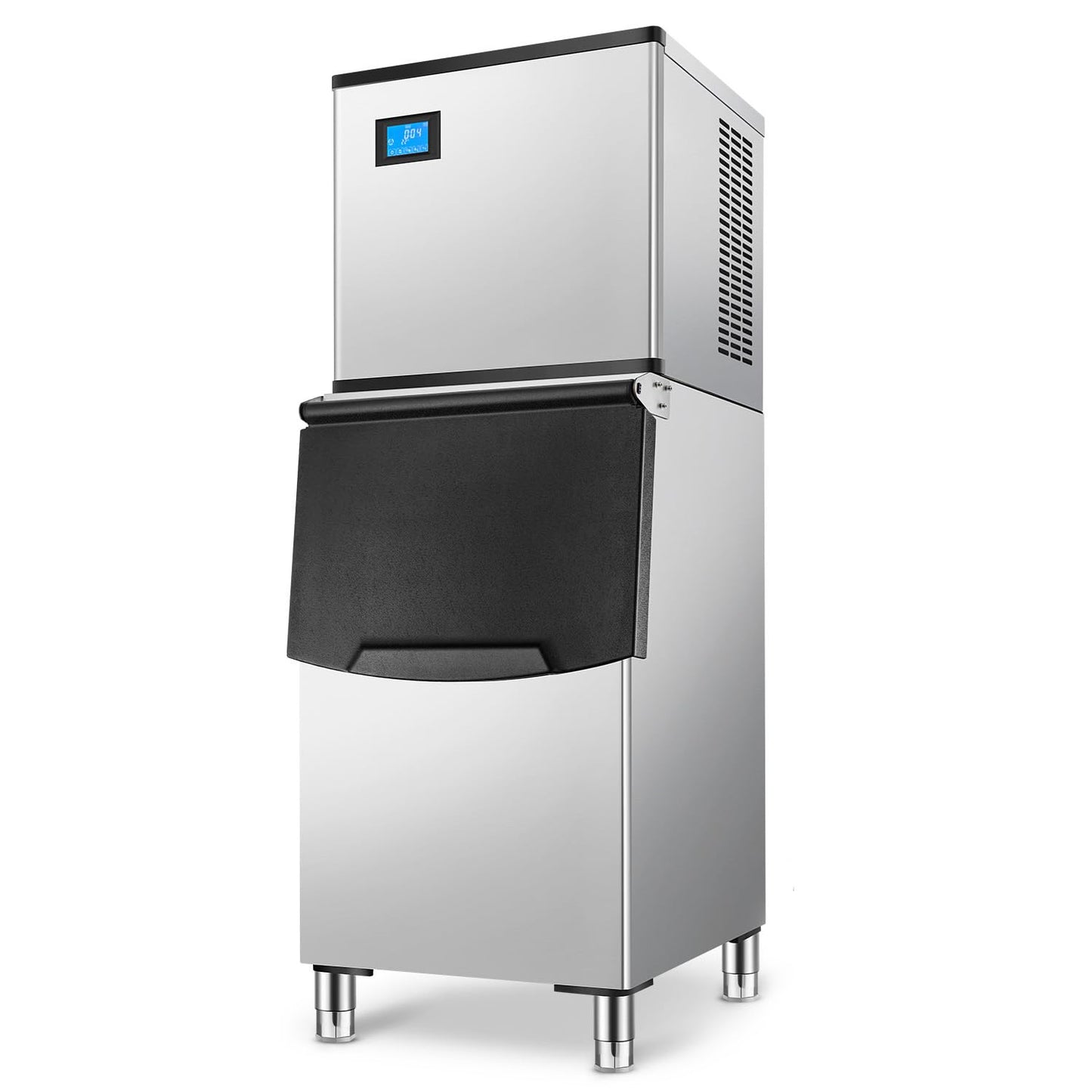 VEVOR Commercial Ice Maker Machine, 300LBS/24H Ice Making Machine with 250LBS Large Storage Bin, Auto Self-Cleaning Ice Maker Machine with Touchscreen for Bar Cafe Restaurant Business Commercial