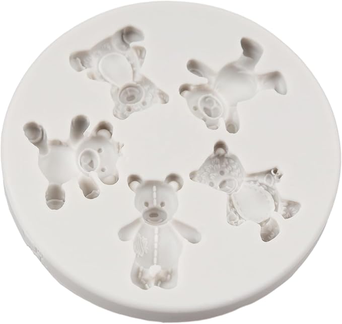 Bear Silicone Fondant Molds Bear Candy Chocolate Molds For Cake Decoration Cupcake Topper Chocolate Candy Polymer Clay Gum Paste