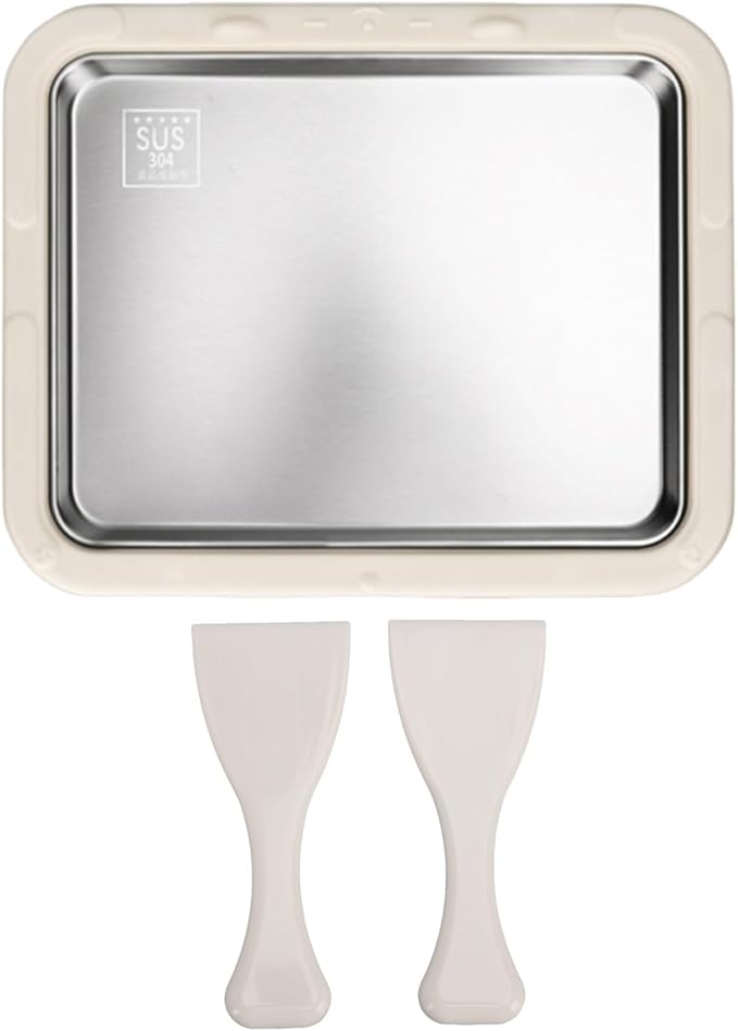 Rolled Ice Cream Maker, Frozen Yoghurt Plate Ice Cream Maker Machine, Soft Serve Slushies Gelato Pan and Roll, for Home DIY Ice Yogurt Sorbet