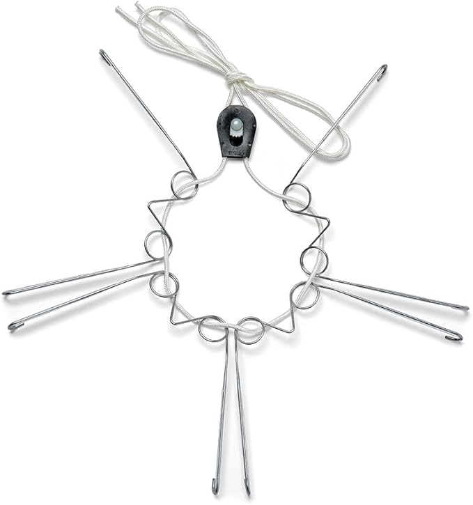 Display Buddie Adjustable Wall Plate Hanger - for Oval Square Round Rectangle Wall Display - Steel - Silicone Hooks - XL Fits 18"-24" up to 8 lbs
