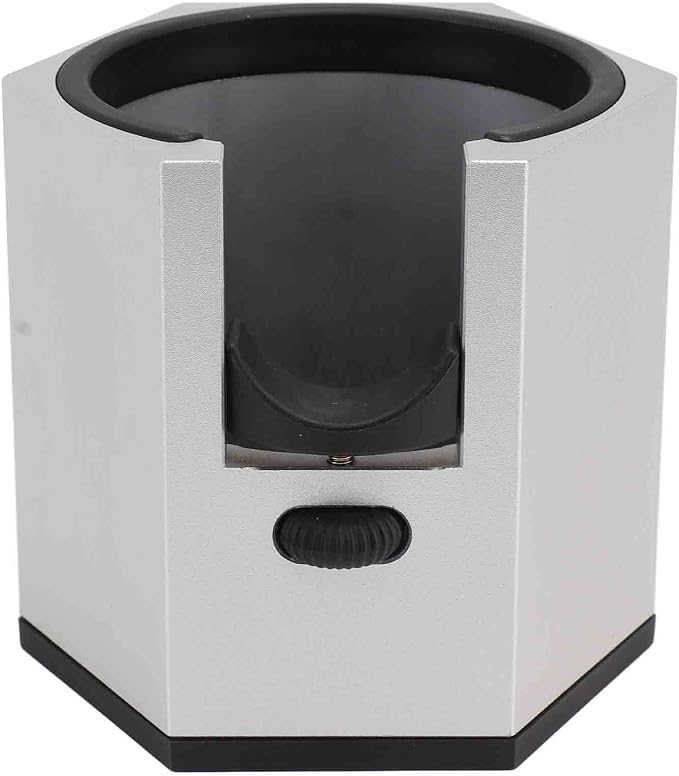 Coffee Portafilter Holder Stand with Adjustable Height Knob and Removable Bracket Cover, Aluminum Alloy Non Slip Base for Restaurants Homes Cafes (Silver)