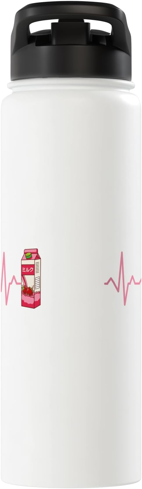 Heartbeat Strawberry Milk Carton Stainless Steel Insulated Water Bottle