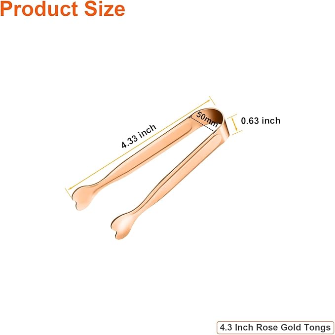 Mini Serving Tongs, Anytrp 18-Packs Stainless Steel Sugar Tongs, 4.3inch Ice Tongs Kitchen Tong Appetizers Tong for Coffee Bar, Tea Party, Desserts Party, Sugar and Ice Bucket