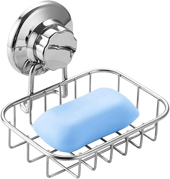 SANNO Strong Vacuum Suction Soap Dish Holder Suction Hook Shower Caddy