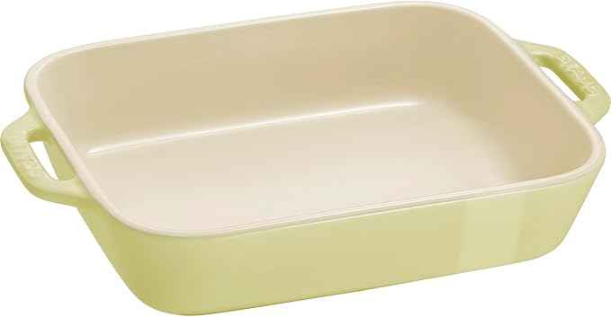 STAUB Ceramic 2-pc Rectangular Baking Dish Set - Macaron Pastel Green
