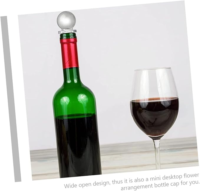 IMIKEYA 24pcs Glass Ball Wine Stoppers Decorative Wine Bottle Caps Portable Oil Dispenser Stopper for Perfume and Makeup