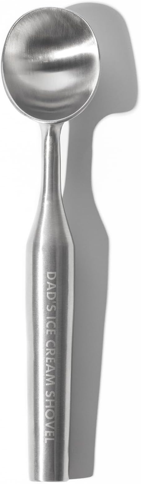 Funny Gifts for Dad, Dad's Ice Cream Shovel Scoop - Stainless Steel Engraved Scoop for Dad, Fathers Day Gifts from Daughter/Son, Heavy Duty Ice Cream Scooper with Dishwasher Safe, Dad Birthday Gift