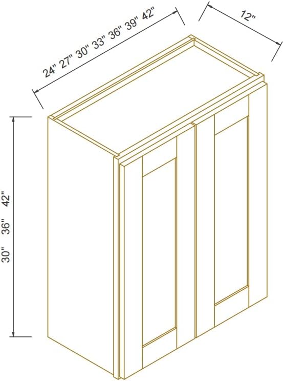 Wall-Mounted Cabinet – Solid Wood Shaker Style Medicine Cabinet with Adjustable Shelves & Soft-Close Doors for Bathroom, Kitchen, and Office Storage (Jade Green, 24" W x 12" D x 30" H)