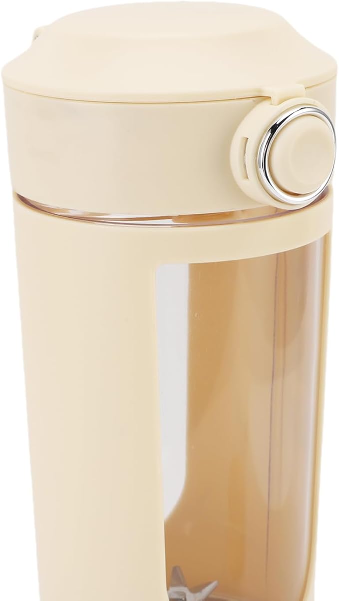 Portable Blender, 700ML 12 Blades Rechargeable Mini Juicer Cup Travel Blender with Magnetic Lock for Gym Home Office Sports Outdoor (Beige)