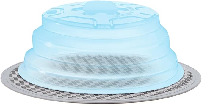 2 in 1,Silicone Covers for Food Storage & Microwave Place Mat - Bowl Holder, for Splatter Guard, Multi-use: Silicone Trivet, Pot Holders Drying Cover for Microwave Oven