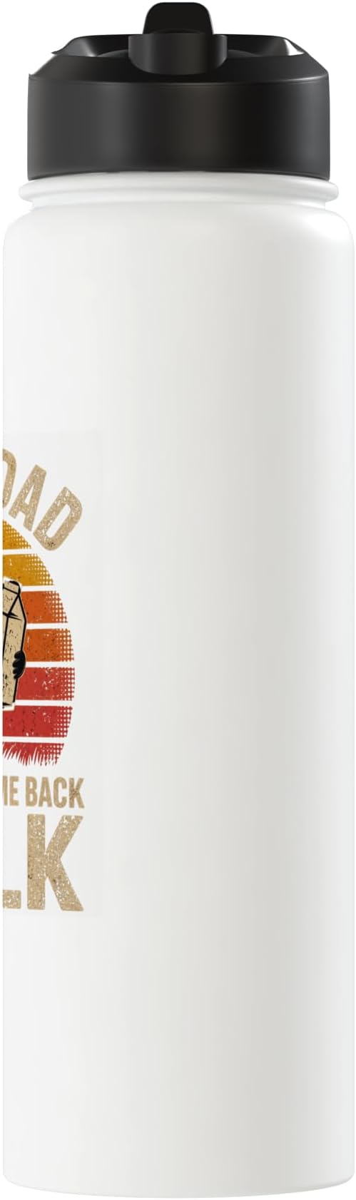 Just A Dad Who Always Came Back With The Milk Raccoon Retro Stainless Steel Insulated Water Bottle