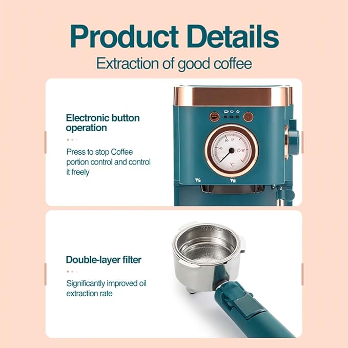 deluxe semi-automatic coffee maker with steam milk frother