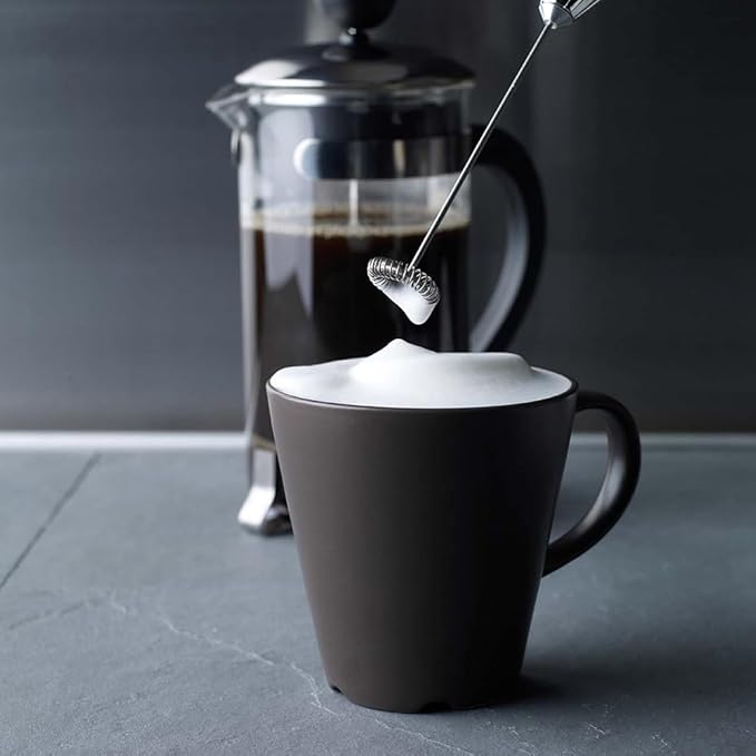 Aerolatte Milk Frother with Counter Stand, The Original Steam-Free Frother, Black