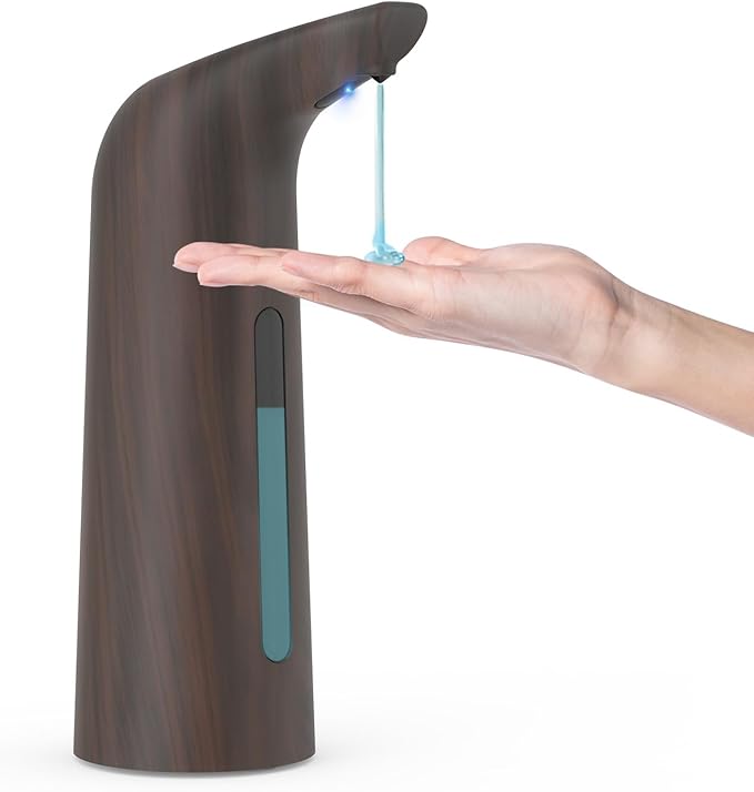 Automatic Soap Dispenser Touchless,400ML Hand & Dish Countertop Electric Liquid Dispenser with Sensor,Modern 4 Gear Adjustable Waterproof Battery Operated Kitchen Auto Soap Pump
