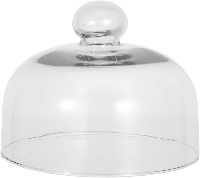 SOIMISS 9-Inch Glass Microwave Splatter Cover, Tall Dome Food Lid (6" High) with Steam Vent, Heat-Resistant Clear Splash Guard for Plates and Bowls