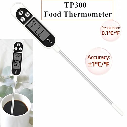 1pc Candy Thermometer Digital Instant Read for Meat Kitchen Cooking Food Oil Deep Fry BBQ Grill Smoker (1, 9.4in)