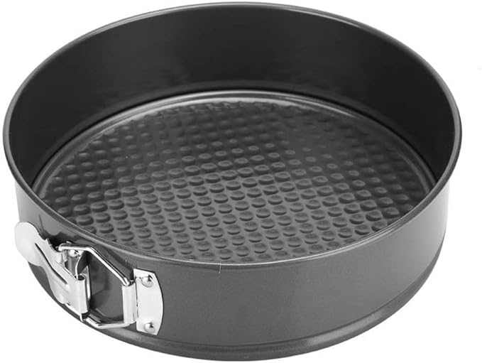 qiuqiu Nonstick Loop Removable Bottom Cake Pan, Round Shape Carbon Steel DIY Mousse Baking Mold, for Baking-22cm / 8.7in