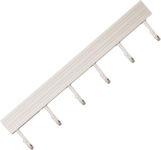 ZJchao Space Aluminum Kitchen Utensils Hanger Rack Organizer White (6 Hooks 30cm)