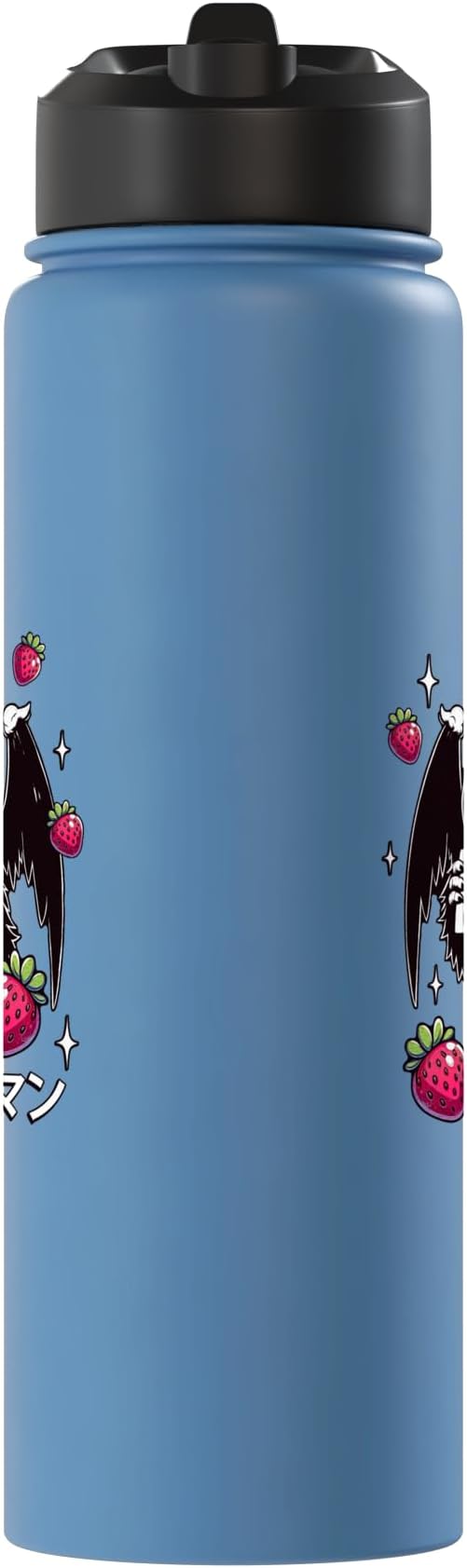 Kawaii Strawberry Milk Shake Carton Mothman Stainless Steel Insulated Water Bottle