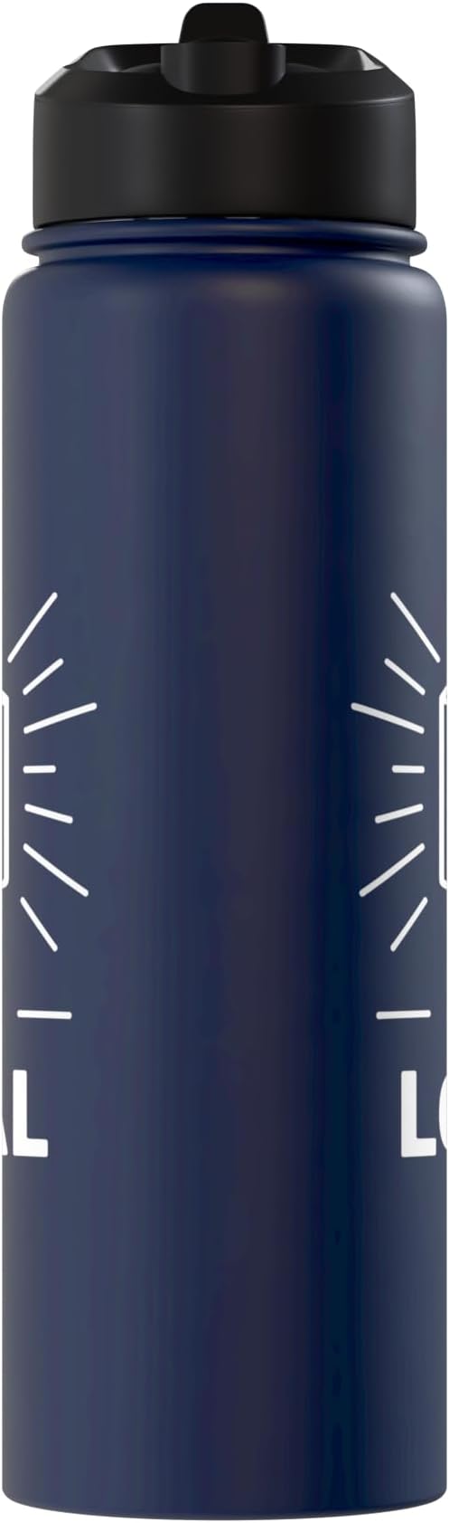 Funny Eat Local Milk Carton Minimalist Saying Stainless Steel Insulated Water Bottle