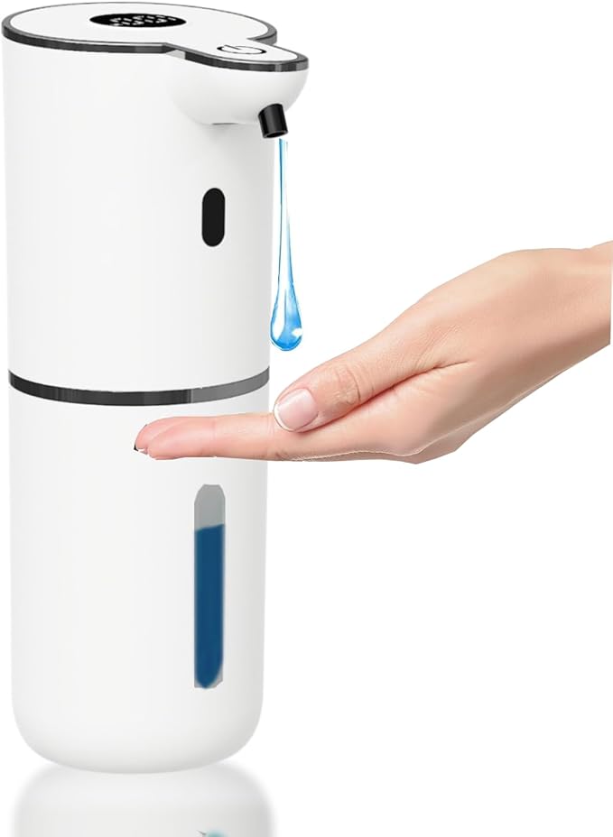 Automatic Liquid Soap Dispenser Touchless, Foaming Soap Dispenser 6 Adjustable Level Hands Free Auto Soap Pump USB Rechargeable Dispenser Electric Wall Mounted DishDispenser Kitchen