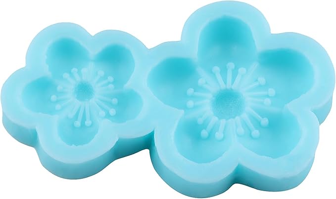 Cherry Blossom Silicone Fondant Molds for Cake Decorating Cupcake Topper Chocolate Candy Gum Paste Polymer Clay