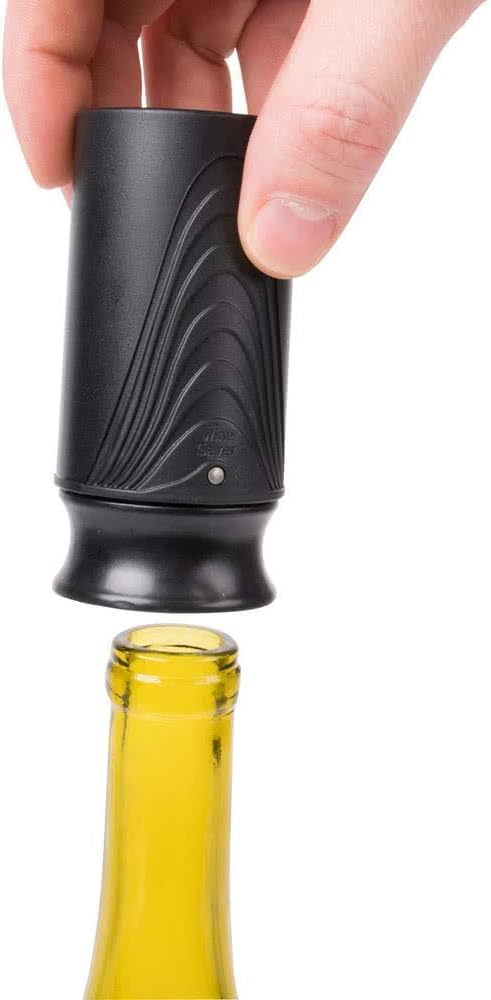 Franmara Wine Saver Vaccum Pump and Stopper, Black, Pack of 2