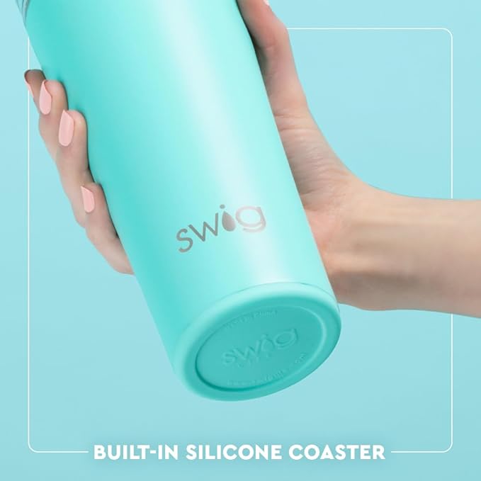 Swig Life 22oz Insulated Tumbler, Travel Coffee Tumbler with Lid, Cup Holder Friendly Travel Coffee Mug, Stainless Steel (Bride to Be)
