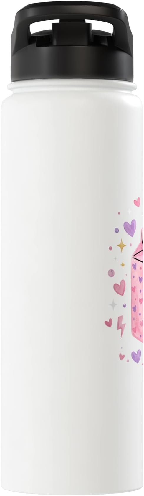 Baby Daddy Tears Retro Pink Milk Carton Hearts Aesthetic Stainless Steel Insulated Water Bottle