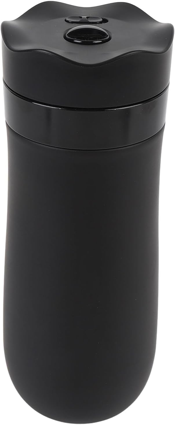 Focket French Press, 320Ml Double Wall Stainless Steel Insulated Insulated Water Drops Insulating Mini Coffee Tea Coffee Filter for Camping Travel