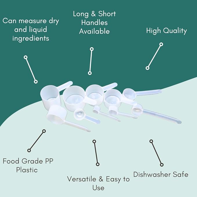 4 mL (3/4 Teaspoon) Long Handle Scoop for Measuring Coffee, Pet Food, Grains, Protein, Spices and Other Dry Goods (Pack of 100)