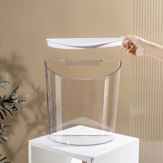 jojofuny Hanging Kitchen Trash Bin 29x28.5cm Plastic Waste Container Wall-Mounted Garbage Can for Cabinet Door Use