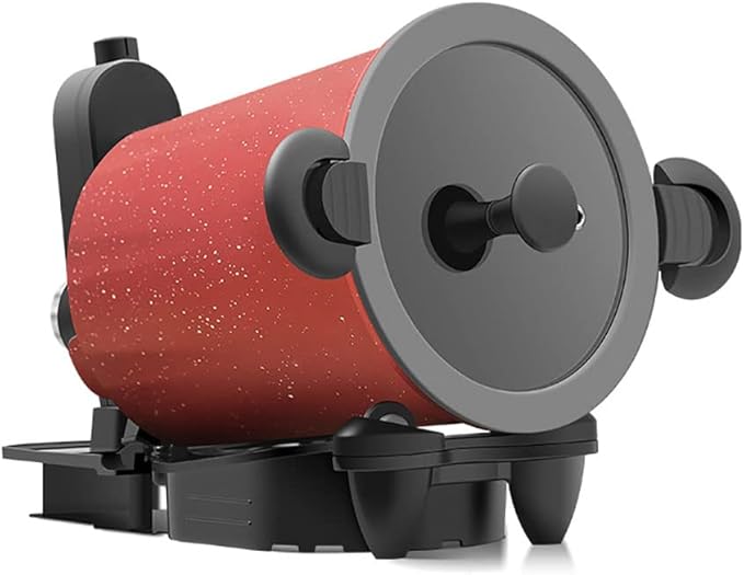 Automatic Cooking Machine 360° Rotatable Stir Fry Machine Multifunctional Stir Fry Pot for Home Outdoor Camping Travel Cooking (RED)