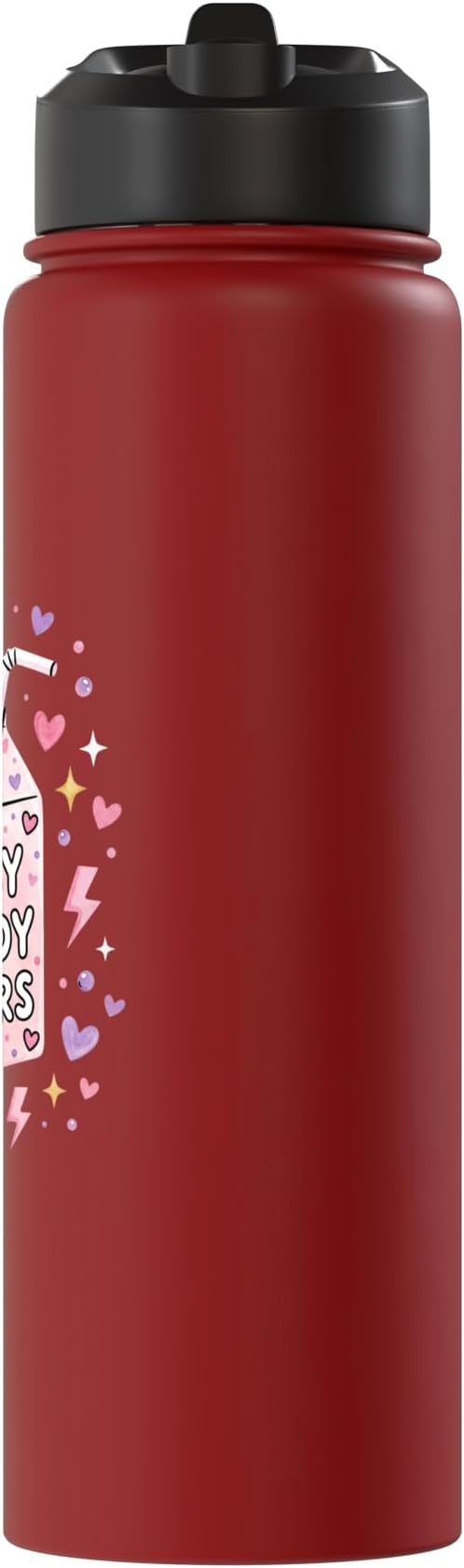 Baby Daddy Tears Retro Pink Milk Carton Hearts Aesthetic Stainless Steel Insulated Water Bottle