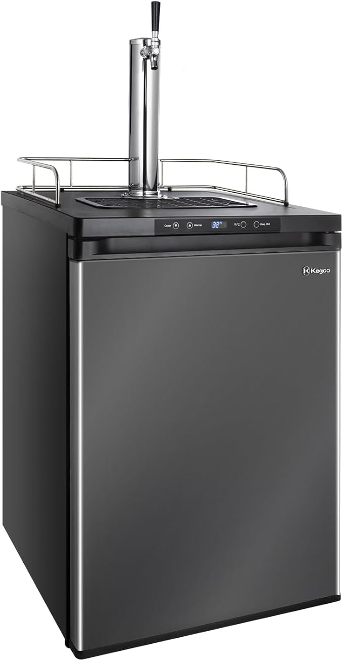 Kegco K309X-1 Keg Dispenser, 1 Faucet, Black Stainless Steel