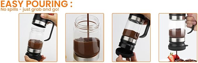 Glass Honey Dispenser with Wood Dipper Stick - No Drip Bottom Spout, Easy Pouring for Kitchen Convenience. Multipurpose for Syrup & Salad Dressing. Luxury Case for Gift & Storage