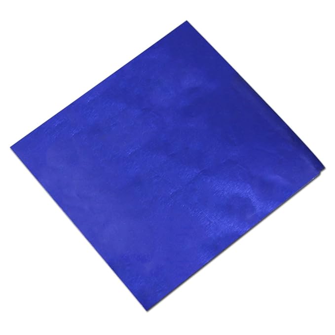 PABCK 500 Pcs 5 Colors Chocolate Wrappers Aluminium Foil Paper Wrapping Papers Square Sweets Lolly Paper Food Candy Tin Foil Wrapper for Candy Packaging Decoration (4x4 inches)