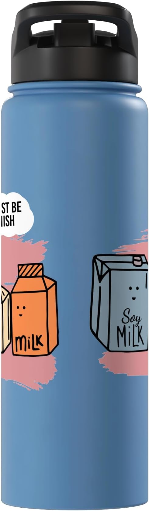 He Must Be Spanish I Milk Soy Milk Milk Carton Fun Soy Stainless Steel Insulated Water Bottle