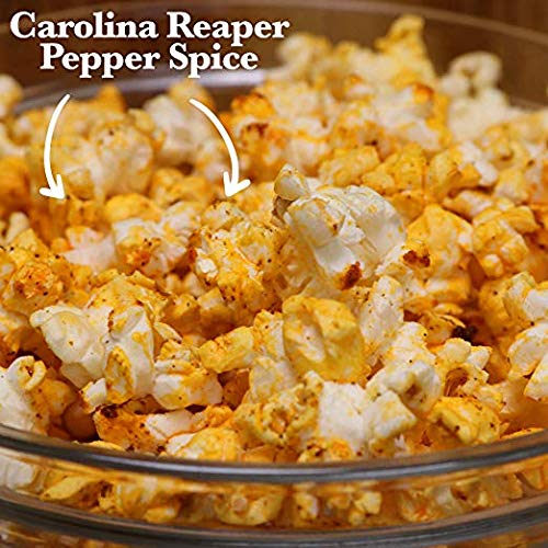 ASS KICKIN’ Carolina Reaper Pepper Microwave Popcorn – 6 Pack - Ultimate Spicy Gourmet Gift Popcorn - Makes a Great Movie Theater Popcorn or Snack Food - Try if you dare!