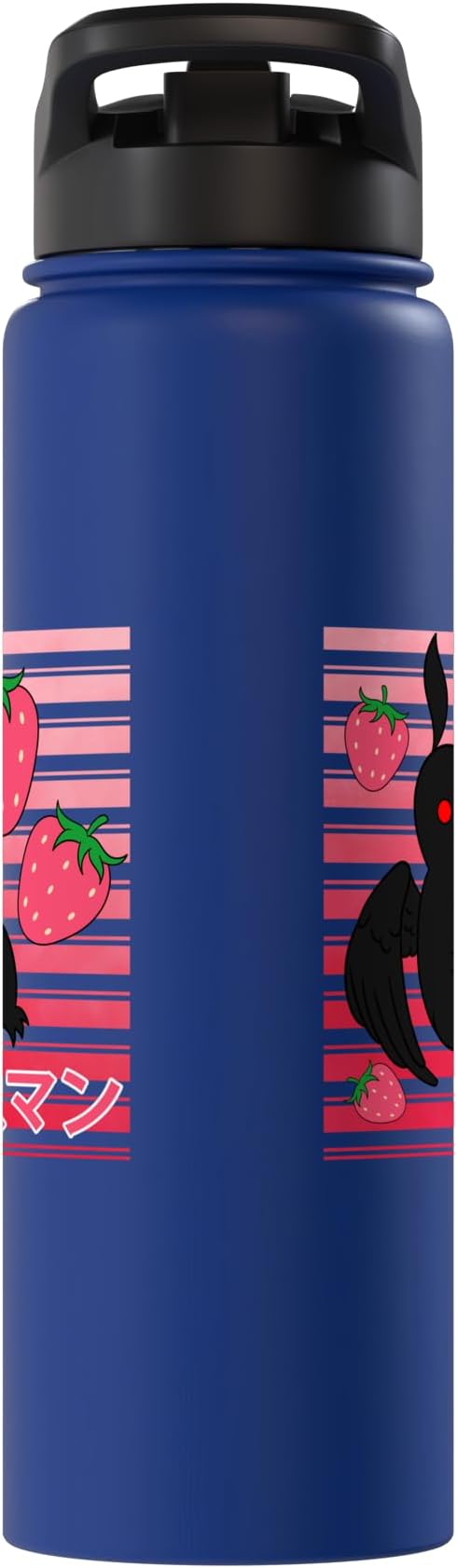 Mothman Kawaii Strawberry Milk Shake Carton Stainless Steel Insulated Water Bottle