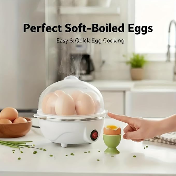 Rapid Egg Cooker, egg steamer, Easy-to-Peel, Hard, Soft Boiled Eggs, Poacher, Omelet Maker, Hard Boiled Eggs, Kitchen Appliance, Egg Cooker Multi-Use