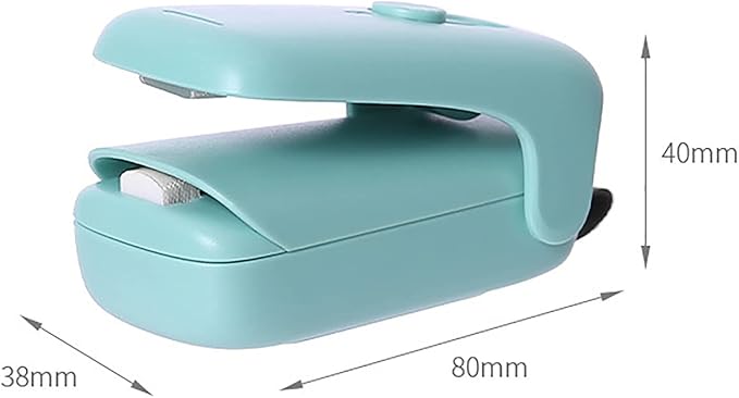 Handheld Heat Vacuum Sealer Snack Sealer Portable Mini Plastic Sealer Household Plastic Bag Food Sealer Hand Pressure Sealer (Color : Green, Size : 8x3.8x4cm)