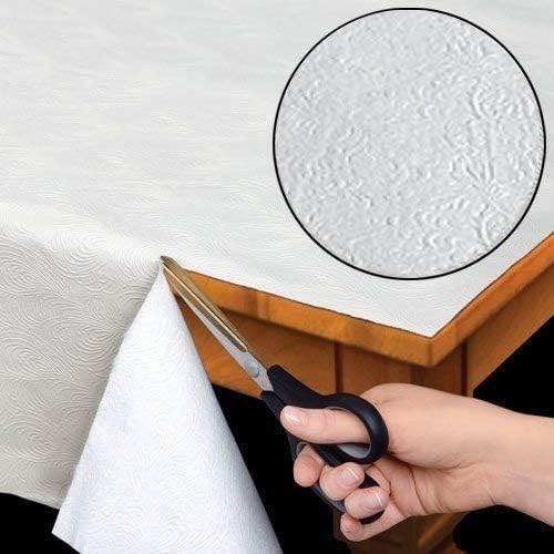 Home Bargains Plus Quilted Heavy Duty Table Pad Protector with Flannel Backing, Cut to Fit, Heat Resistant, Wipe Clean, Protects Table from Spills and Scratches, White, 60” x 102” Rectangle
